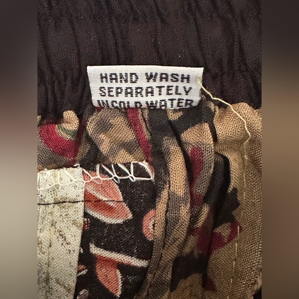 NWOT 🌈 One-of-a-Kind Patchwork Shorts – Free Size Shorts Authentic from India - Picture 5 of 5